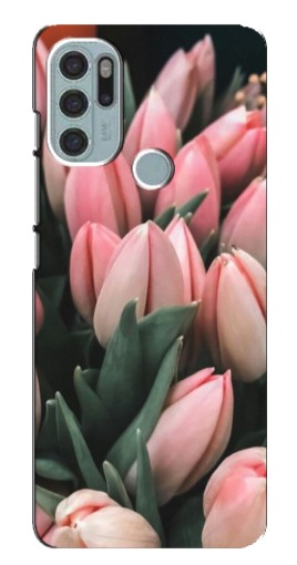 Силиконовый чехол с изображением "Букет тюльпанов" для Motorola MOTO G60s