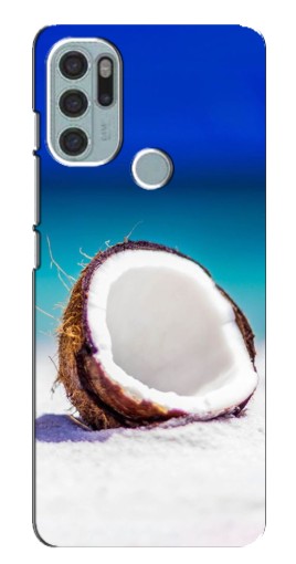Чехол с принтом "Кокос на пляже" для Motorola MOTO G60s