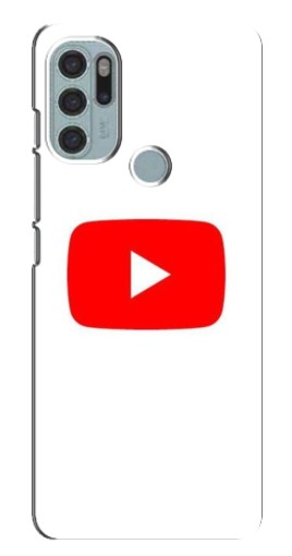 Чехол с принтом "Красная кнопка" для Motorola MOTO G60s