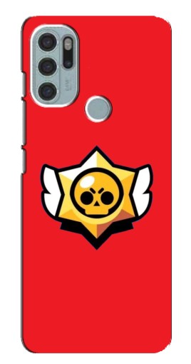 Чехол с принтом "Лого на красном" для Motorola MOTO G60s