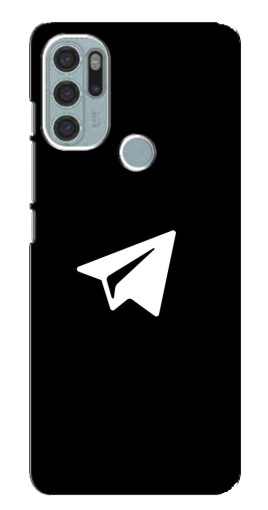 Силиконовый чехол с изображением "Лого Телеграм" для Motorola MOTO G60s