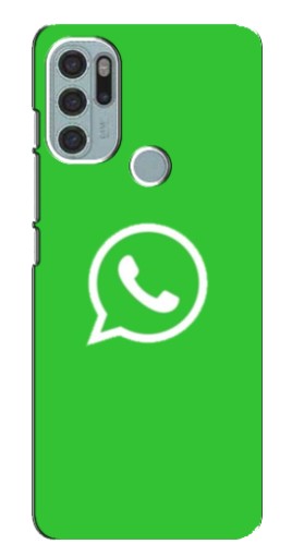 Чехол с картинкой "Лого Вацап" для Motorola MOTO G60s