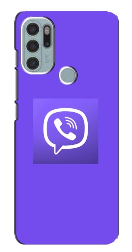 Силиконовый чехол с изображением "Лого Viber" для Motorola MOTO G60s