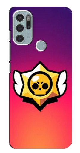 Силиконовый чехол с изображением "Логотип Brawl Stars" для Motorola MOTO G60s