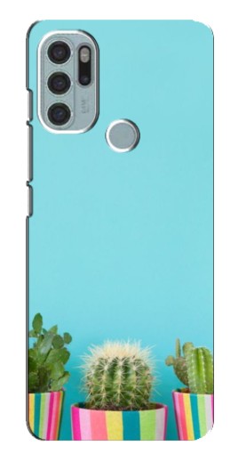 Чехол с печатью "Маленькие кактусы" для Motorola MOTO G60s