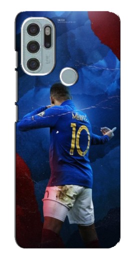 Силиконовый чехол с изображением "Мбаппе в Франции" для Motorola MOTO G60s