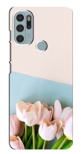 Силиконовый чехол с изображением "Нежные тюльпаны" для Motorola MOTO G60s