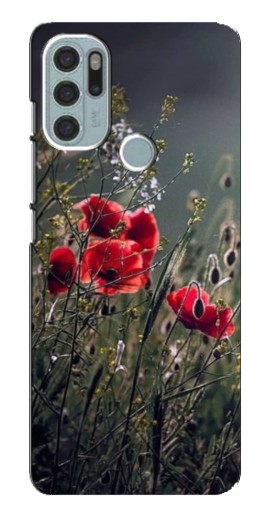 Чехол с картинкой "Поле цветов" для Motorola MOTO G60s