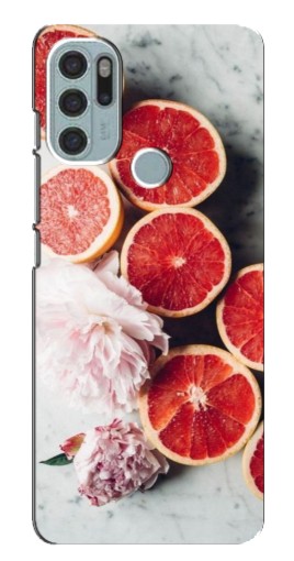 Чехол с принтом "Половинки грейпфрутов" для Motorola MOTO G60s