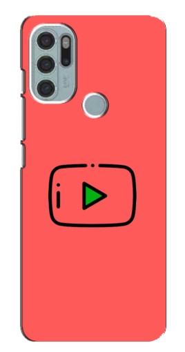 Чехол с печатью "Рисованная кнопка" для Motorola MOTO G60s