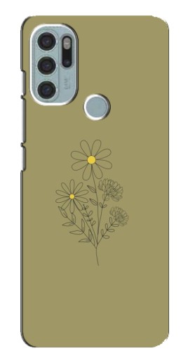 Чехол с принтом "Рисунок ромашка" для Motorola MOTO G60s