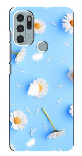 Чехол с принтом "Ромашковый фон" для Motorola MOTO G60s