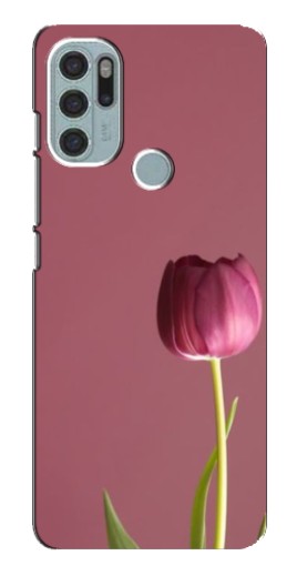 Силиконовый чехол с изображением "Розовый тюльпан" для Motorola MOTO G60s