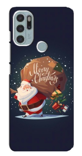 Чехол с принтом "Санта с подарками" для Motorola MOTO G60s