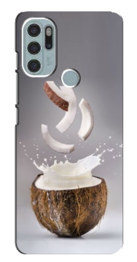 Чехол с картинкой "Стакан кокоса" для Motorola MOTO G60s