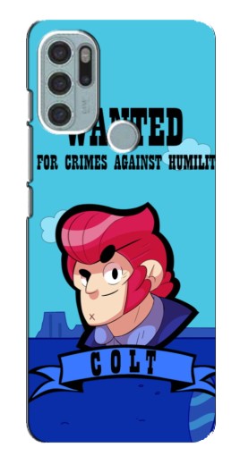Чехол с принтом "WANTED COLT" для Motorola MOTO G60s