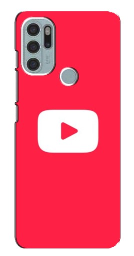 Чехол с принтом "YouTube Кнопка" для Motorola MOTO G60s