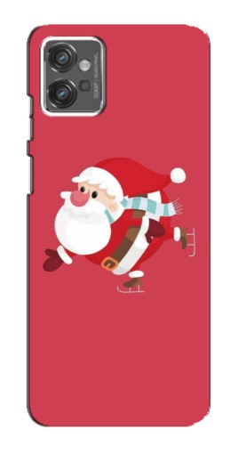 Чехол с принтом "Дед Мороз на коньках" для Motorola MOTO G23