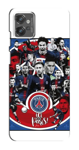 Чехол с картинкой "Команда PSG" для Motorola MOTO G23