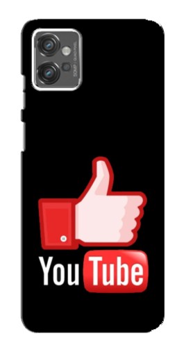 Силиконовый чехол с изображением "Лайк YouTube" для Motorola MOTO G23
