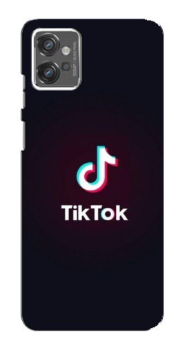 Чехол с картинкой "TikTok темный" для Motorola MOTO G23