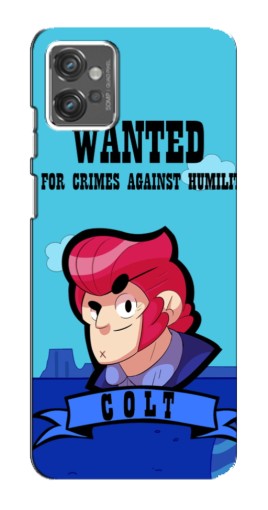 Чехол с печатью "WANTED COLT" для Motorola MOTO G23