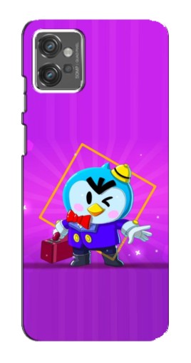 Чехол с картинкой "Яркий пингвин" для Motorola MOTO G23