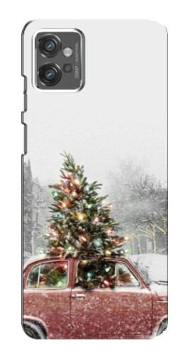 Силиконовый чехол с изображением "Елка в машине" для Motorola MOTO G23