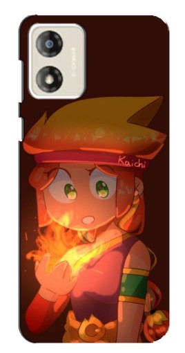 Силиконовый чехол с изображением "Amber с огнем" для Motorola MOTO G13