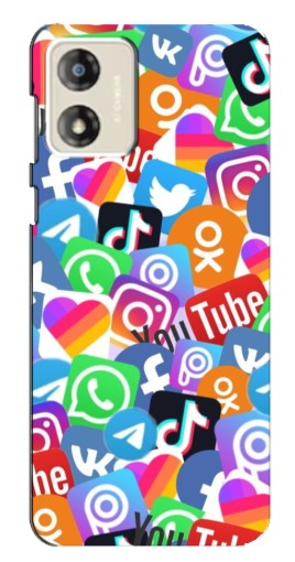 Чехол с печатью "Яркие иконки" для Motorola MOTO G13