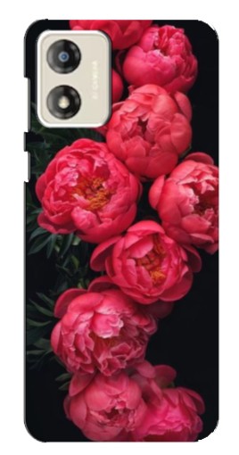Чехол с картинкой "Яркие пионы" для Motorola MOTO G13