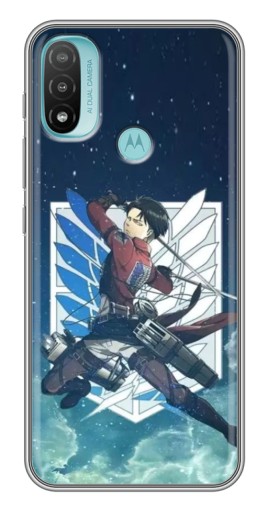 Чехол с картинкой "Аккерман Леви" для Motorola MOTO E40