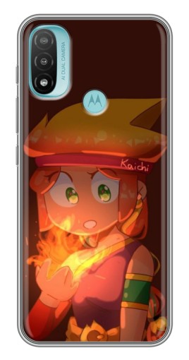 Чехол с принтом "Amber с огнем" для Motorola MOTO E40