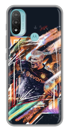 Чехол с картинкой "АРТ Haaland" для Motorola MOTO E40