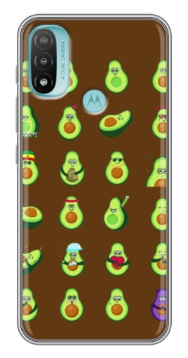 Чехол с картинкой "Авокадики" для Motorola MOTO E40