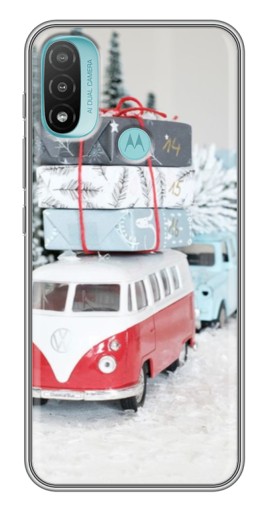Чехол с печатью "Автобус с подарками" для Motorola MOTO E40