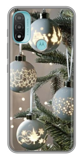 Силиконовый чехол с изображением "Белые шары " для Motorola MOTO E40