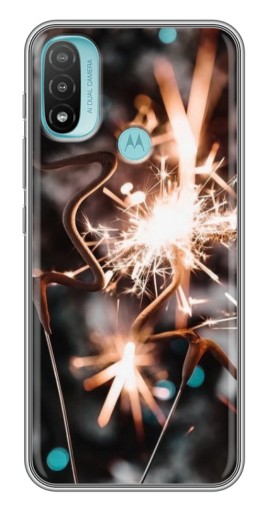 Чехол с картинкой "Бенгальские огни" для Motorola MOTO E40
