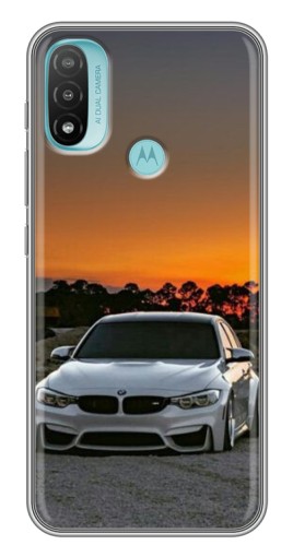 Чехол с картинкой "BMW белая" для Motorola MOTO E40