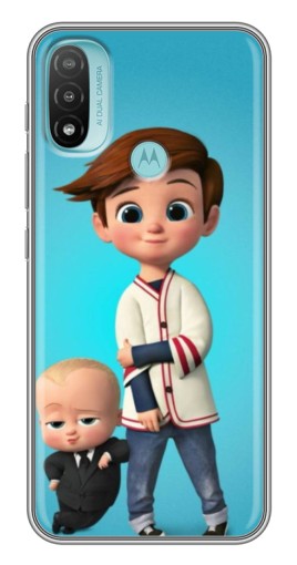 Чехол с картинкой "Boss and Boy" для Motorola MOTO E40