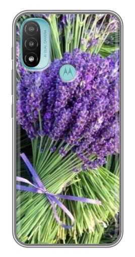 Силиконовый чехол с изображением "Букет лаванды" для Motorola MOTO E40
