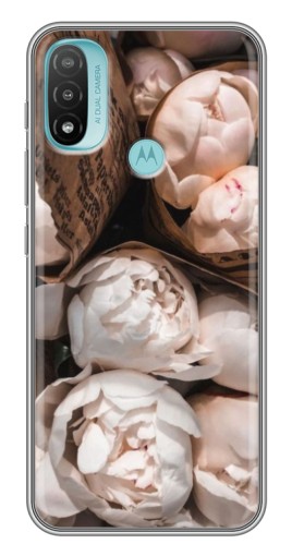 Чехол с печатью "Букет пионов" для Motorola MOTO E40