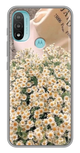 Чехол с печатью "Букет ромашек" для Motorola MOTO E40