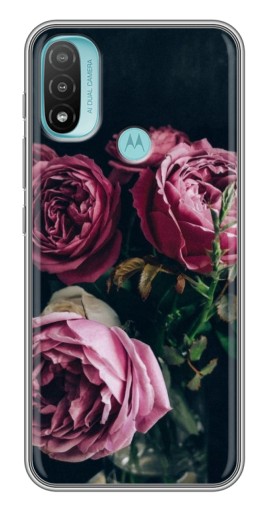 Силиконовый чехол с изображением "Букет роз" для Motorola MOTO E40