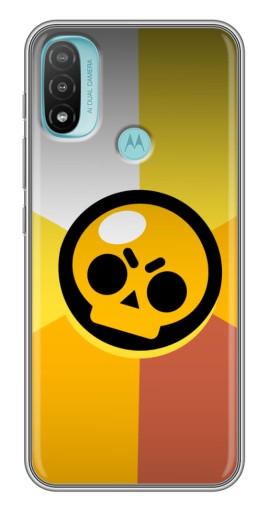 Силиконовый чехол с изображением "Череп Бравл Старс" для Motorola MOTO E40