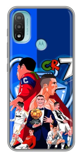 Силиконовый чехол с изображением "CR7" для Motorola MOTO E40