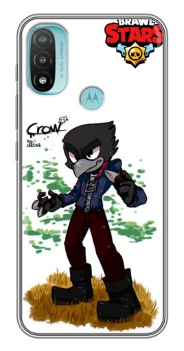 Чехол с печатью "Crow" для Motorola MOTO E40