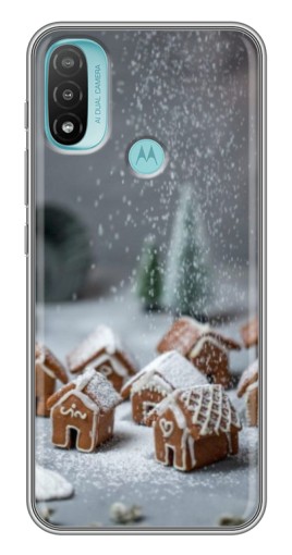 Чехол с принтом "Домики из пряников" для Motorola MOTO E40