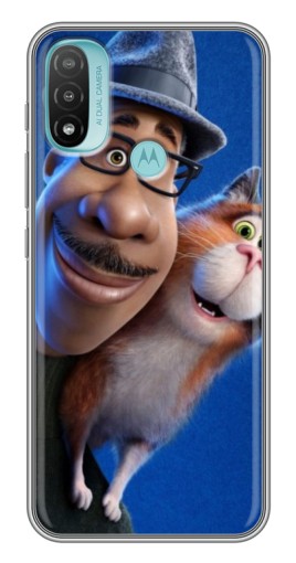 Чехол с печатью "Джо и кот" для Motorola MOTO E40