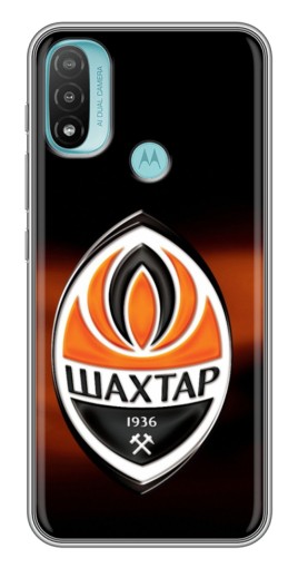 Силиконовый чехол с изображением "Эмблема Шахтера" для Motorola MOTO E40